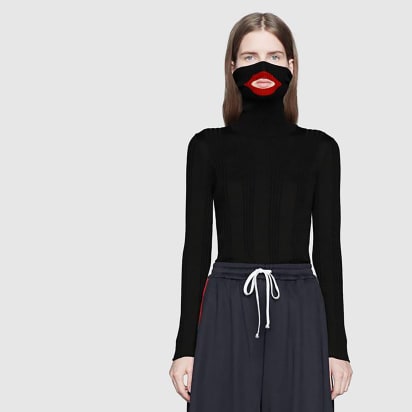 gucci black face hoodie