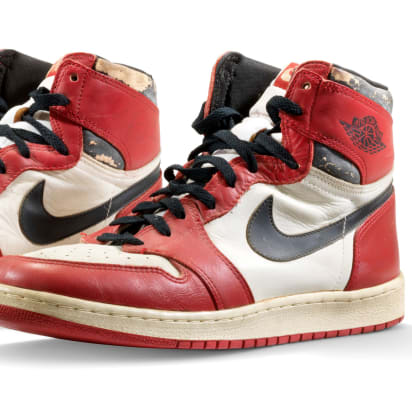 game-worn sneakers sell for a record 