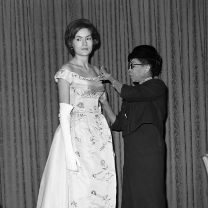 Jackie Kennedy's wedding dress ...