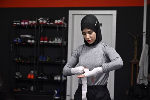 German boxer Zeina Nassar has fought to wear the hijab in the ring.