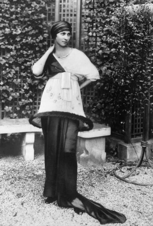 Madame Denise Poiret, wife of French fashion Designer Paul Poiret.