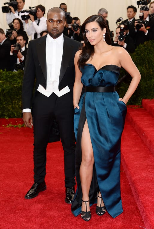 Kardashian West pictured with Kanye at the 2014 Met Gala.