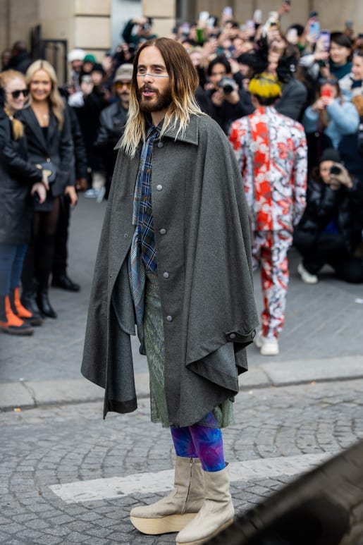 Jared Leto jashtë shfaqjes së Vivienne Westwood më 04 Mars 2023.