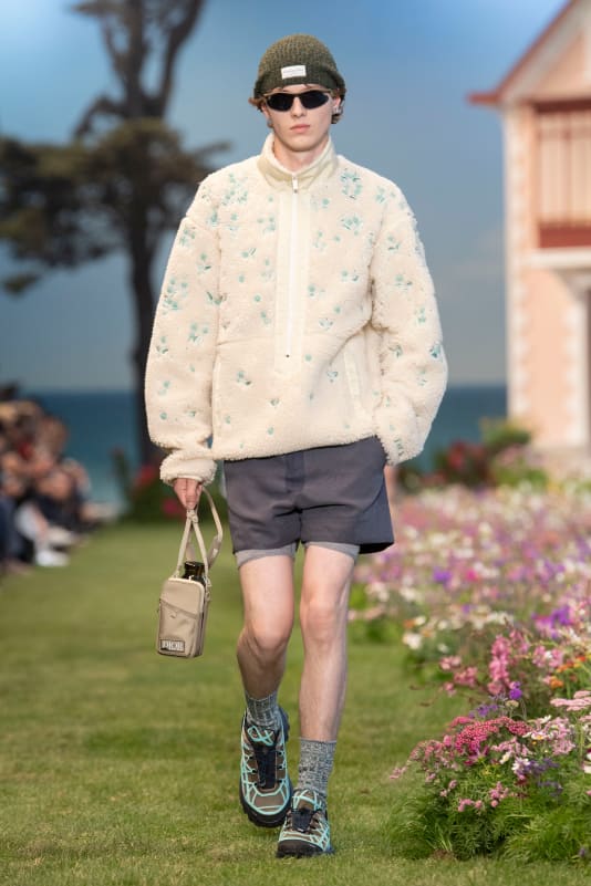 Fleeces and wooly hats were also en vogue, according to Dior.
