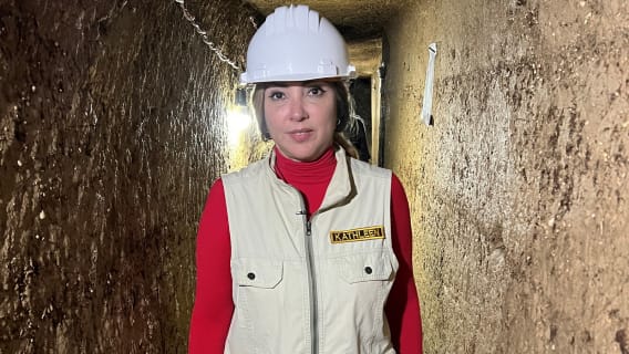 Kathleen Martinez descubrió un túnel que puede conducir a la tumba perdida.