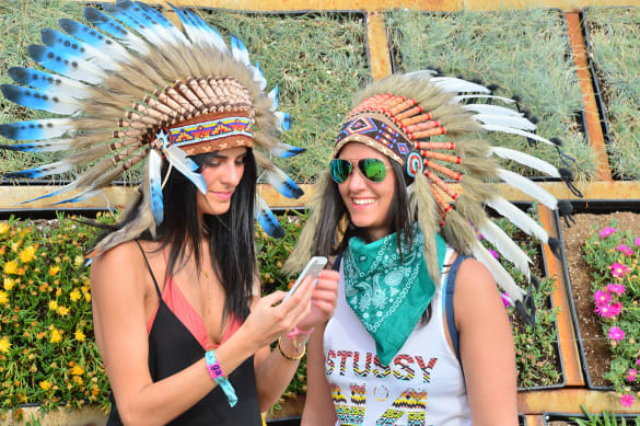 Guests attend Coachella in 2014.