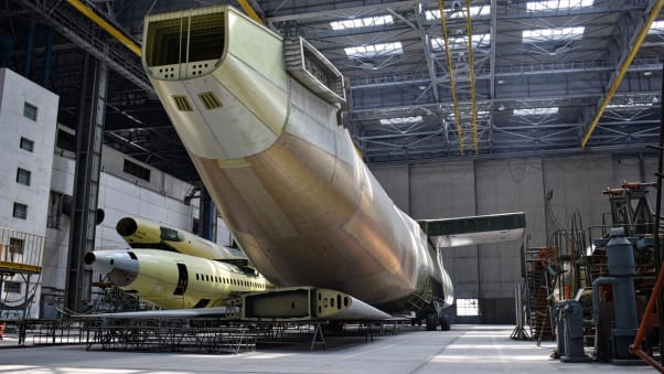 Unfinished Antonov An-255 in Kiev factory