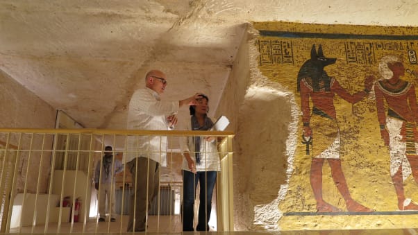 New visitor viewing platform in the tomb of Tutankhamun