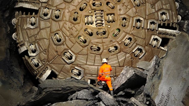 Work on the Gotthard Base Tunnel was completed in 2016. FABRICE COFFRINI/AFP via Getty Images