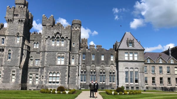 Laura Jamieson and Michael Smith, employees at Ashford Castle (and also a couple), never expected to move into the stately digs.