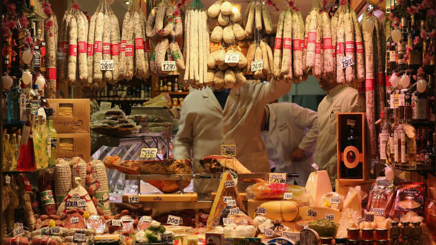 Campo de' Fiori -- famous for food. 