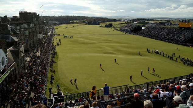 Best British Open golf courses Scotland St Andrews Old Course general view