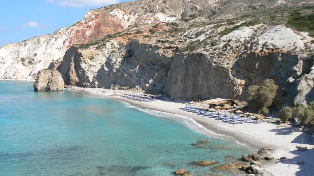 Best beaches Milos Greece Firiplaka