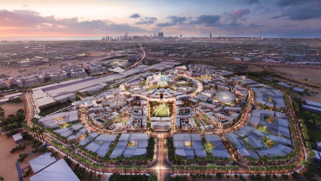 Rendering of the 1,080-acre Expo 2020 site in Dubai. 