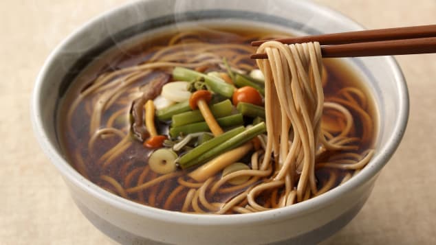 Many Japanese slurp down bowls of delicious Soba noodles to welcome the new year.