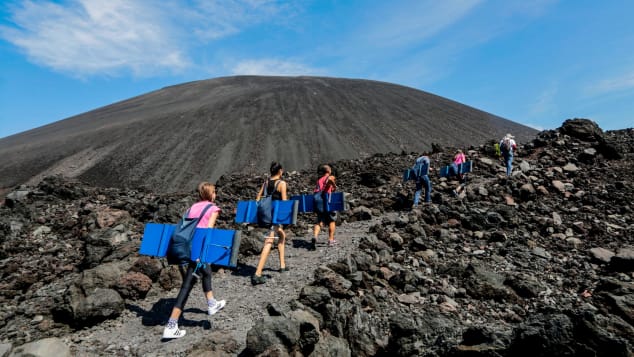 When you have volcanoes, might as well have some fun with them.