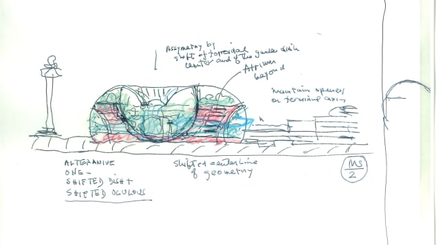 Moshe Safdie Sketch 1_Jewel_courtesy Safdie Architects