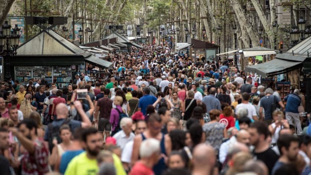 You can barely ramble along Las Ramblas in Barcelona these days.