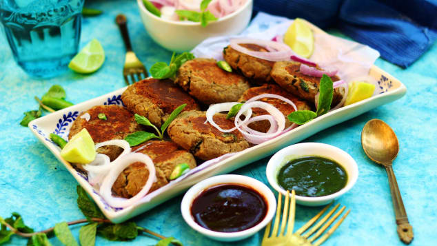 There are many different kinds of kebabs in Pakistani culture, including the shami kebab, pictured.