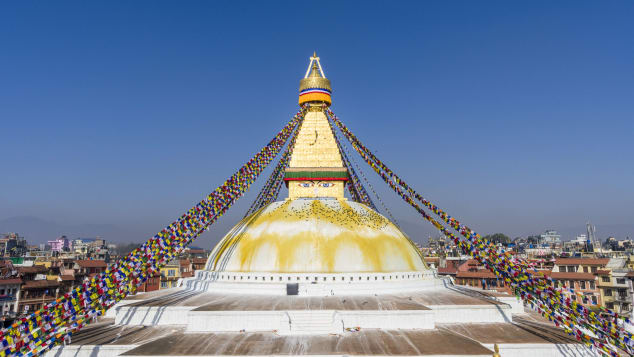 The Bouda Stupa is the centre of Buddhist spirituality in Kathmandu.