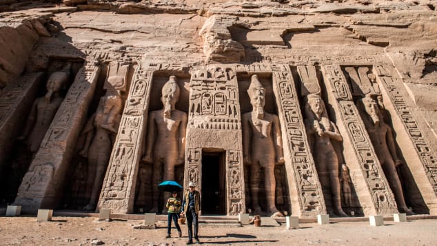  Nefertari complex at the ancient Egyptian temple of Abu Simbel