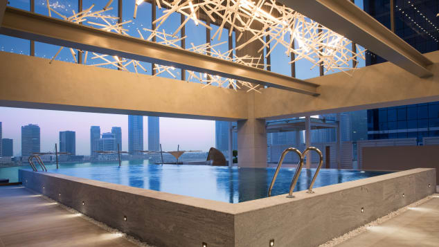 Famous for its luxury hotels, Dubai has no shortage of rooftop pools like this one at Renaissance Downtown Hotel 