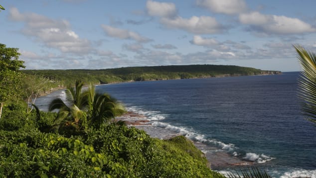 The waters off Niue's rugged coastline are used as a nursery by humpback whales.