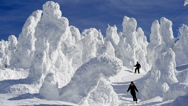 Mount Zao is home to Japan's spectacular snow monsters.