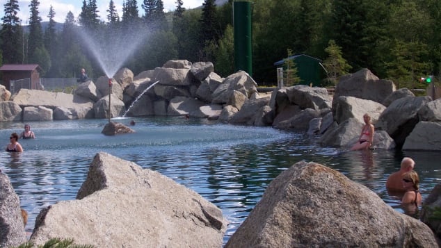 alaska summer hot springs 