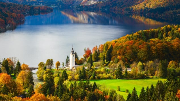 Lake Bohinj -- the largest permanent lake in Slovenia.