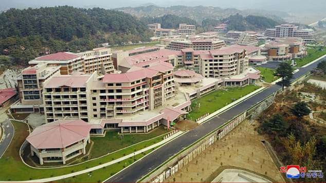 Kim Jong Un visits the Yangdok County Hot Spring Resort in North Korea. 