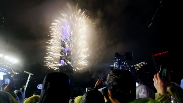 The Taipei 101 building makes for an incredible fireworks launching pad.