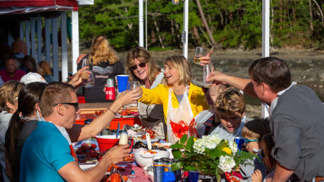 Brown and her family wrapped up a trip to Maine with a picnic at Chauncey Creek Lobster Pier.