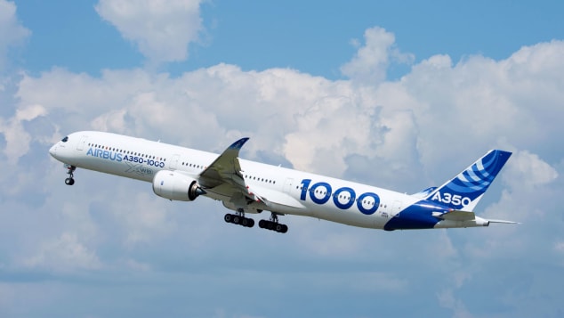Airbus A350-1000 taking off