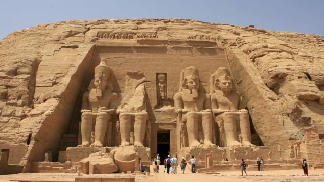 The stunning Abu Simbel is often visited as a long day trip from Aswan by airplane or road
