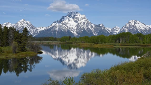The Grand Teton mountain range in Grand Teton National Park is stunning any time of year.