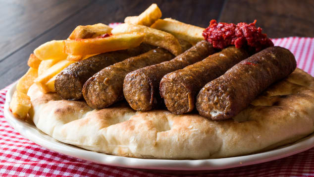 Inegol Kofte -- grilled meatballs made using ground beef or lamb, breadcrumbs and onions
