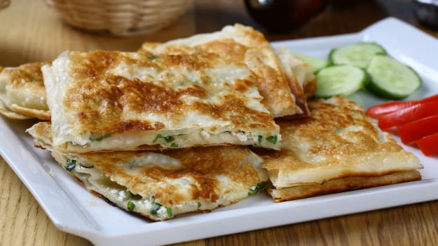 This traditional Turkish pastry is often stuffed with salty white cheese, minced beef or spinach