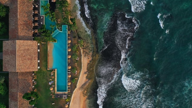 An aerial view of The Fortress Resort & Spa. 