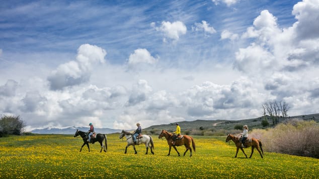 Guests can go horse-back riding in the wide open space or select from a range of other activities.