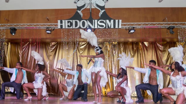 Performers at Hedonism II, seen in a pre-pandemic photo, are now required to wear masks.