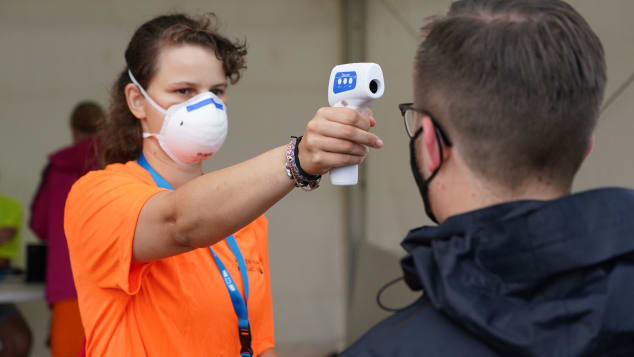 Participants took a coronavirus test before being allowed to enter the study, and were temperature checked on arrival.