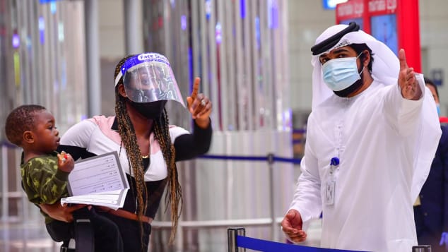 Face coverings are mandatory in all public places in Dubai. 