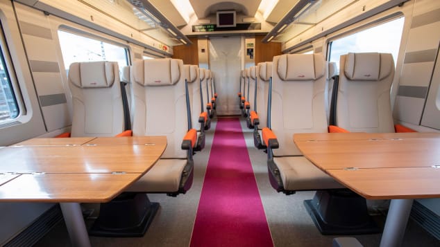 Spain high-speed train from Madrid to Barcelona