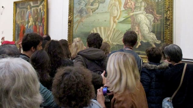 The crowds at the Uffizi Galleries for artworks like Botticelli's "Birth of Venus" were overwhelming pre-pandemic.