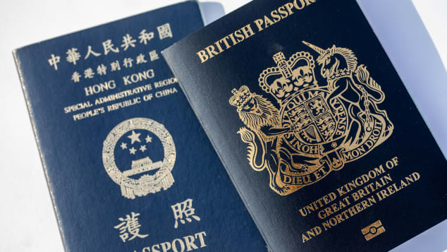 The British National Overseas passport and the Hong Kong passport, photographed in January 2021.
