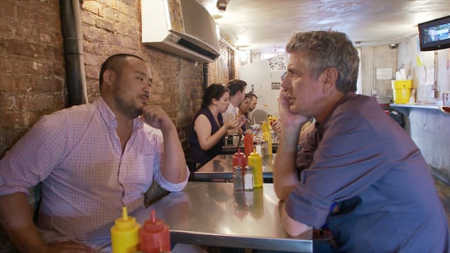 Some of Bourdain's good friends, including chef David Chang, appear in "Roadrunner."