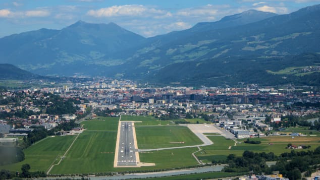 Landing at Innsbruck is tougher than it seems to passengers.