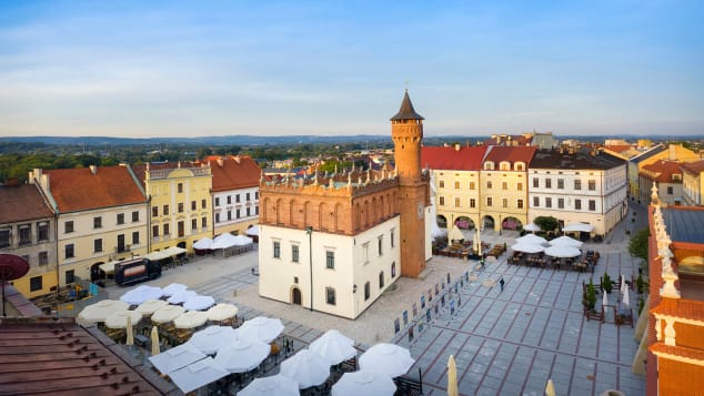 Tarnów é uma cidade, mas ainda tem uma sensação de cidade pequena.