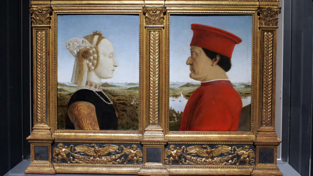 Piero della Francesca's portraits of Federico da Montefeltro and Battista Sforza is one of the iconic works of the Renaissance.